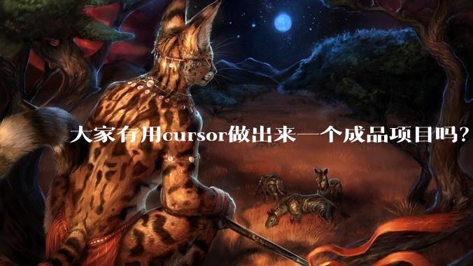 大家有用cursor做出来一个成品项目吗？