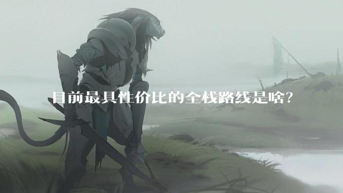 目前最具性价比的全栈路线是啥？
