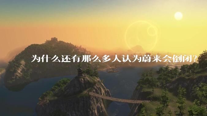 为什么还有那么多人认为蔚来会倒闭？